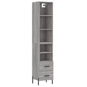 Credenza Grigio Sonoma 34,5x34x180 cm in Legno Multistrato 3189779