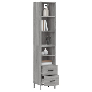 Credenza Grigio Sonoma 34,5x34x180 cm in Legno Multistrato 3189779