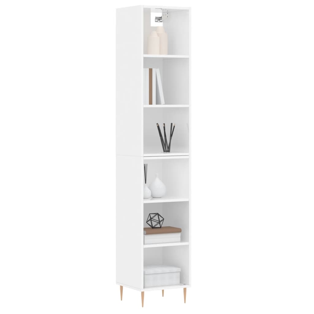 Credenza 34,5x32,5x180 cm in Legno Multistrato Bianco Lucido 3189815