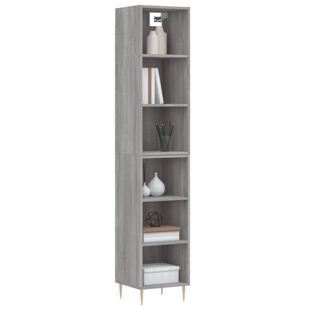Credenza Grigio Sonoma 34,5x32,5x180 cm in Legno Multistrato 3189819
