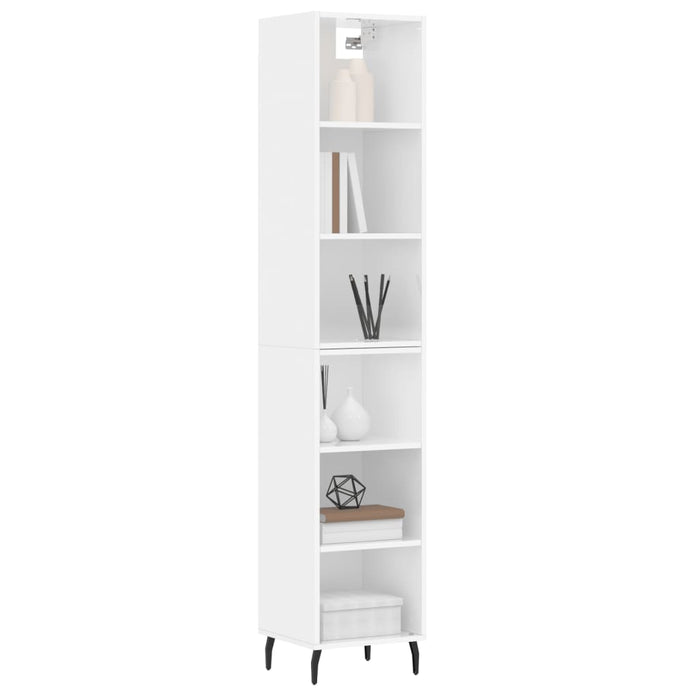 Credenza 34,5x32,5x180 cm in Legno Multistrato Bianco Lucido 3189847