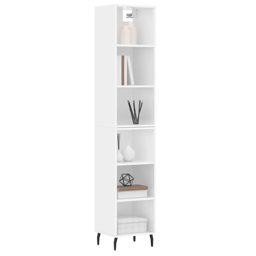 Credenza 34,5x32,5x180 cm in Legno Multistrato Bianco Lucido 3189847