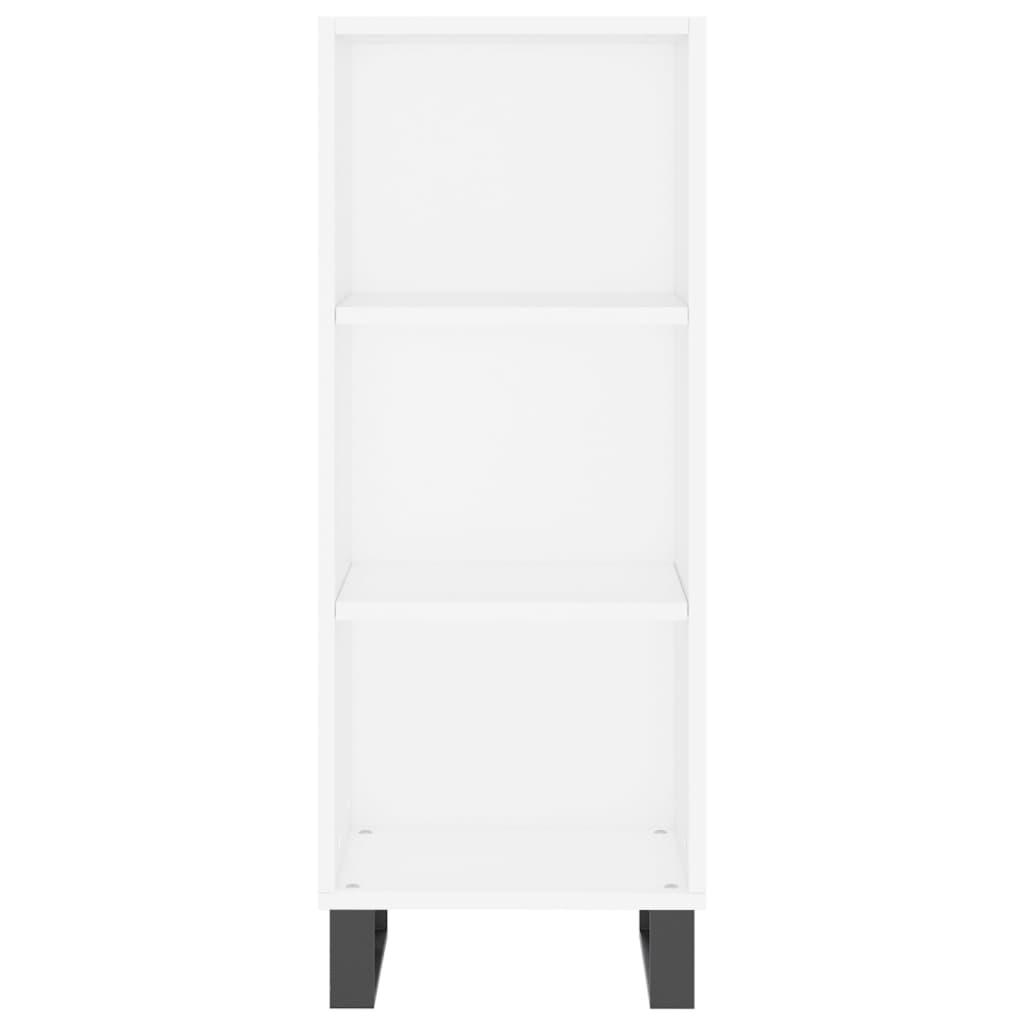 Credenza 34,5x32,5x180 cm in Legno Multistrato Bianco Lucido 3189855