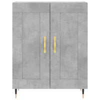 vidaXL Credenza Grigio Cemento 69,5x34x180 cm in Legno Multistrato