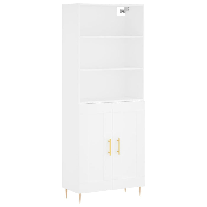 Credenza Bianca 69,5x34x180 cm in Legno Multistrato 3189941