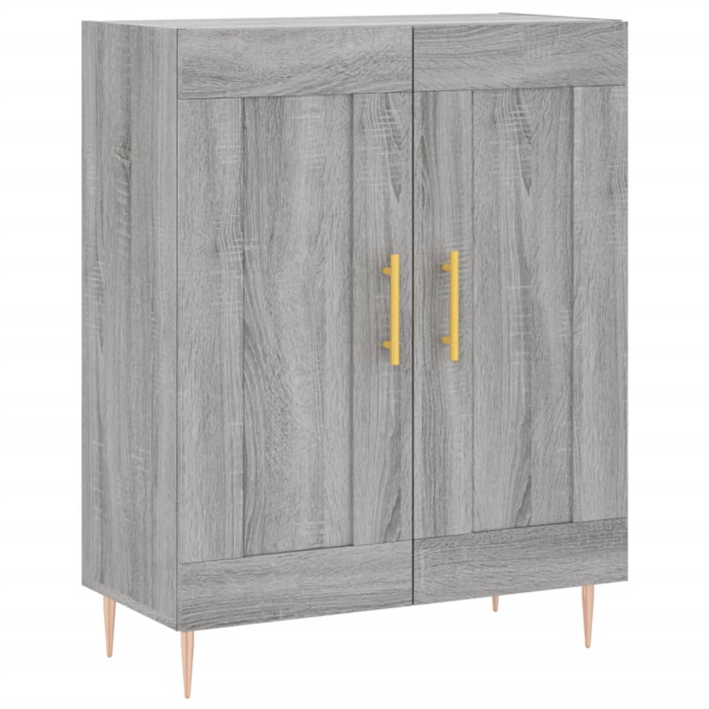 vidaXL Credenza Grigio Sonoma 69,5x34x180 cm in Legno Multistrato