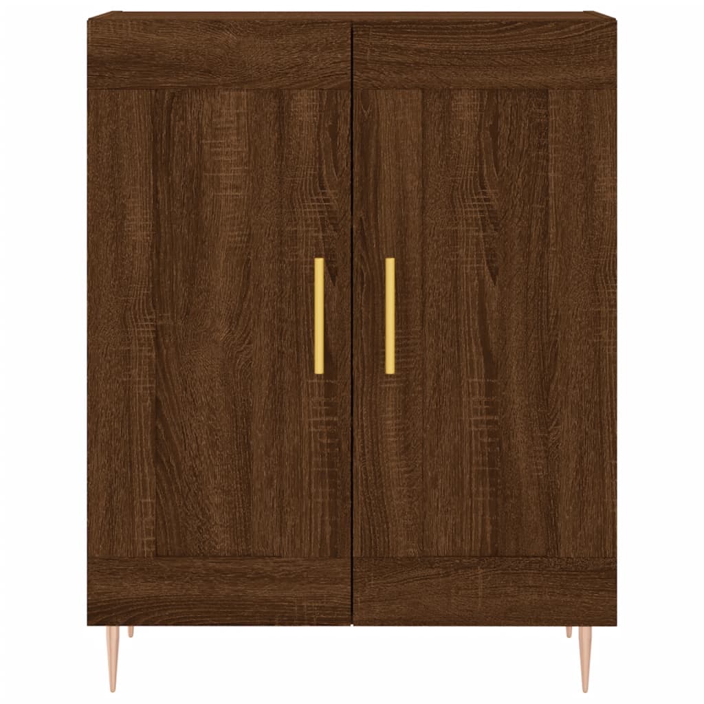 Credenza Rovere Marrone 69,5x34x180 cm in Legno Multistrato 3189948