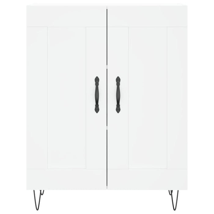 Credenza-Buffet-Armadio da cucina Bianca 69,5x34x180 cm in Legno Multistrato 969534