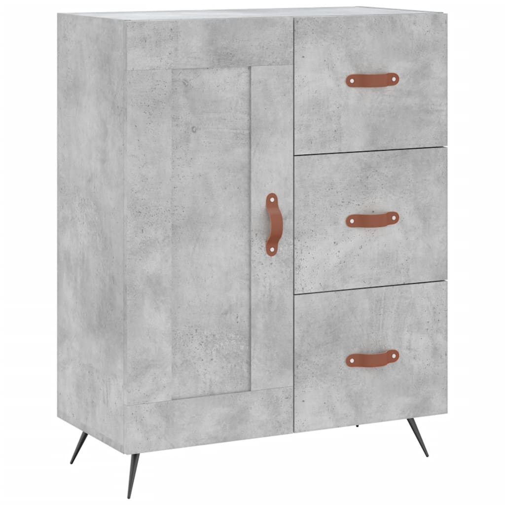 Credenza Grigio Cemento 69,5x34x180 cm in Legno Multistrato 3189993