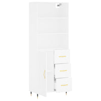 Credenza Bianca 69,5x34x180 cm in Legno Multistrato 3189997