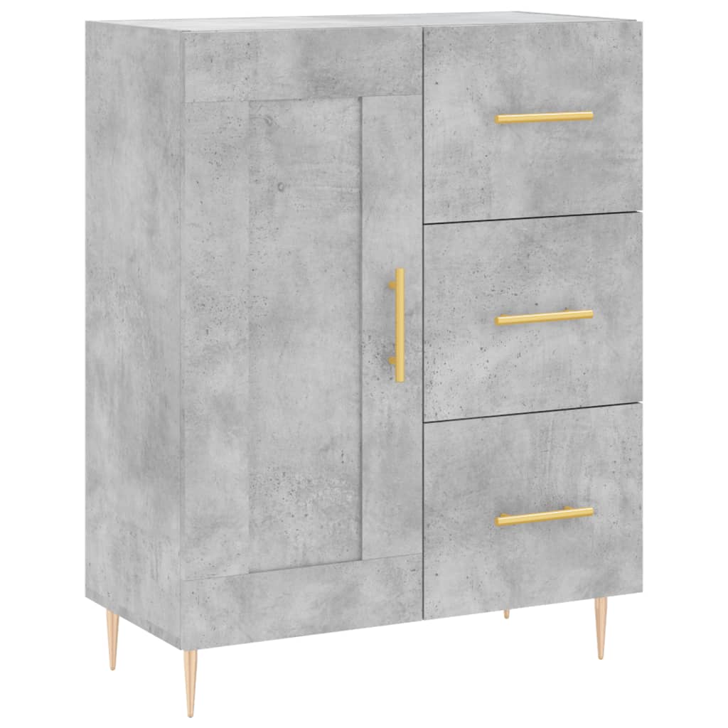 Credenza Grigio Cemento 69,5x34x180 cm in Legno Multistrato 3190009
