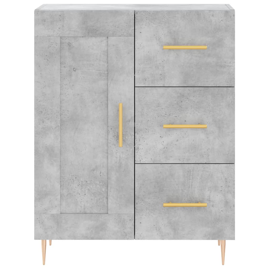 Credenza Grigio Cemento 69,5x34x180 cm in Legno Multistrato 3190009