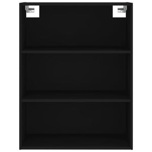 Credenza Nera 69,5x34x180 cm in Legno Multistrato 3190014