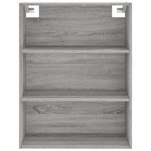 Credenza Grigio Sonoma 69,5x34x180 cm in Legno Multistrato 3190019