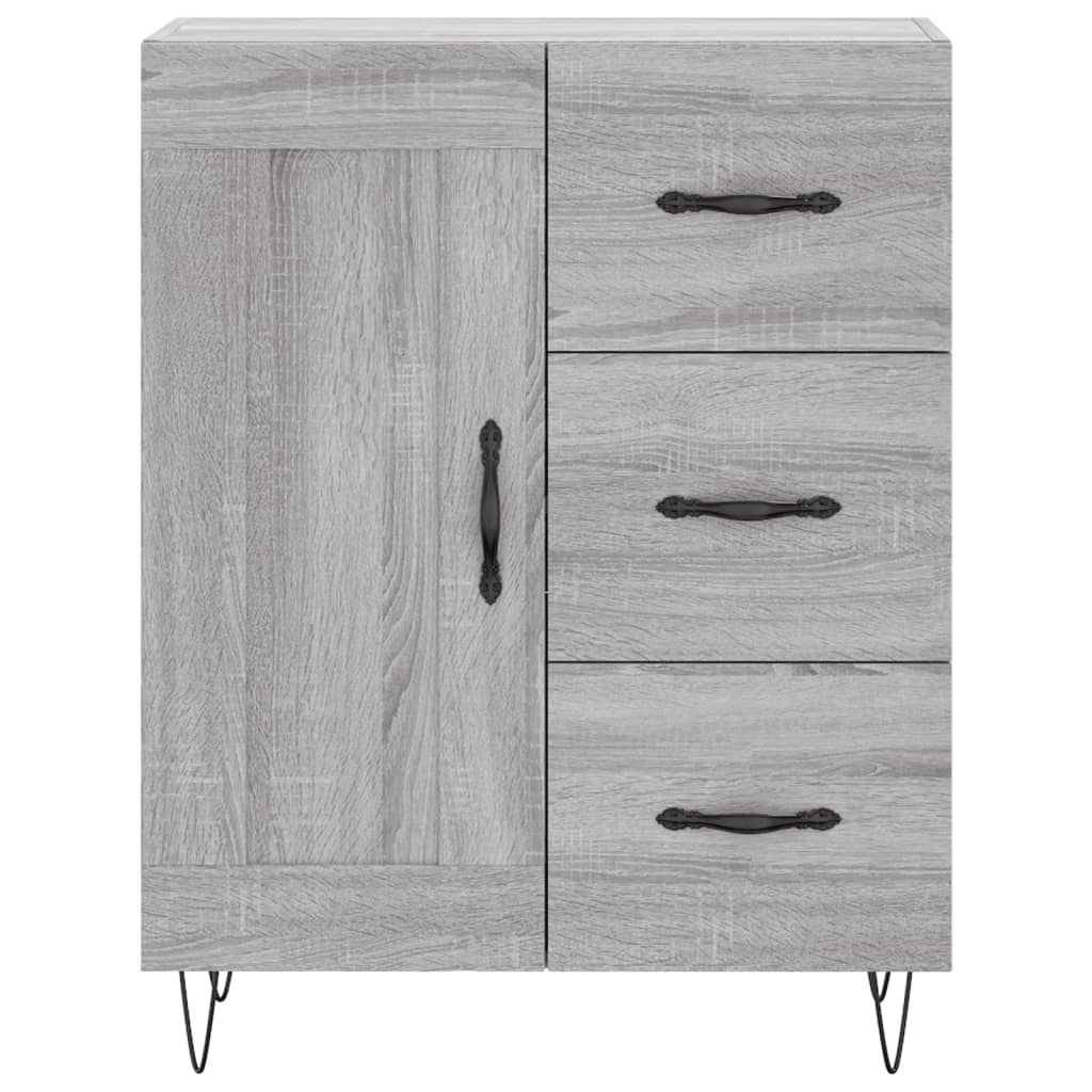 Credenza Grigio Sonoma 69,5x34x180 cm in Legno Multistrato 3190019