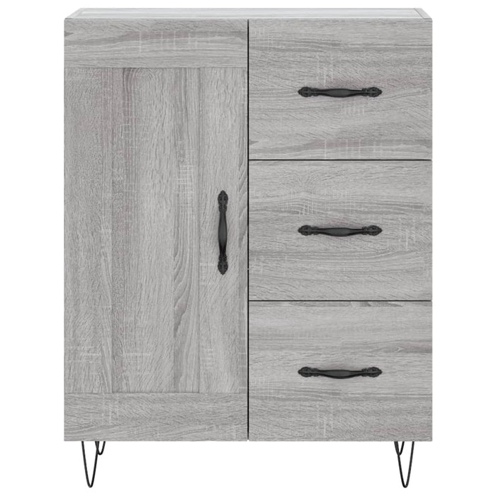 Credenza Grigio Sonoma 69,5x34x180 cm in Legno Multistrato 3190019