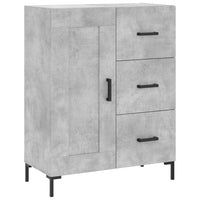 Credenza cassettiera mobile contenitore organizer cucina soggiorno salotto alto 695 x 34 x 180 cm legno ingegnerizzato grigio 02_0034513