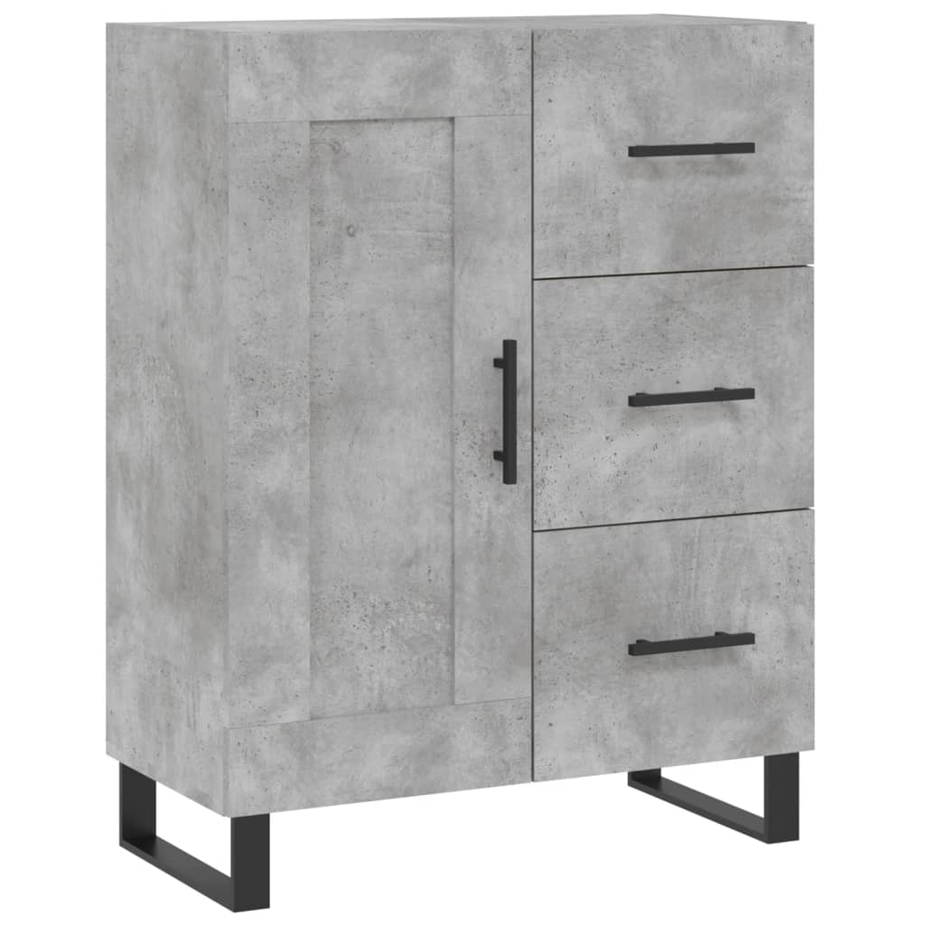 Credenza cassettiera mobile contenitore organizer cucina soggiorno salotto alto 695 x 34 x 180 cm legno ingegnerizzato grigio 02_0034613