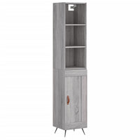 Credenza Grigio Sonoma 34,5x34x180 cm in Legno Multistrato 3190059
