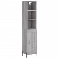 Credenza Grigio Sonoma 34,5x34x180 cm in Legno Multistrato 3190099