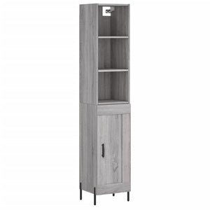 Credenza Grigio Sonoma 34,5x34x180 cm in Legno Multistrato 3190099