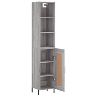 Credenza Grigio Sonoma 34,5x34x180 cm in Legno Multistrato 3190099