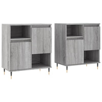 Credenze 2 pz Grigio Sonoma in Legno Multistrato 3190123
