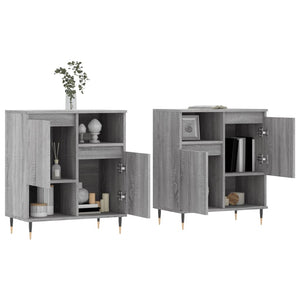 Credenze 2 pz Grigio Sonoma in Legno Multistrato 3190123