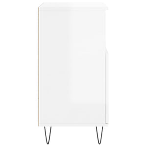 Credenze 2 pz Bianco Lucido in Legno Multistrato 3190127