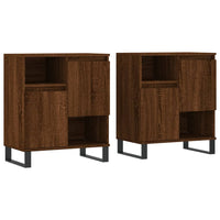 Credenze 2 pz Rovere Marrone in Legno Multistrato 3190140