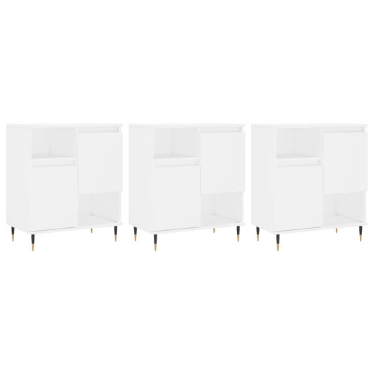 Credenze 3 pz Bianco in Legno Multistratocod mxl 125322