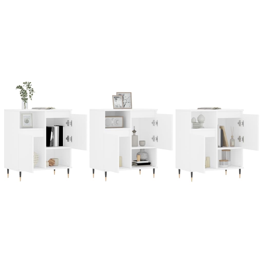 Credenze 3 pz Bianco in Legno Multistratocod mxl 125322