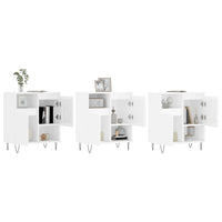 Credenze 3 pz Bianco Lucido in Legno Multistratocod mxl 77416