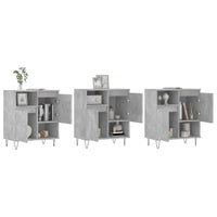 Credenze 3 pz Grigio Cemento in Legno Multistrato 3190153