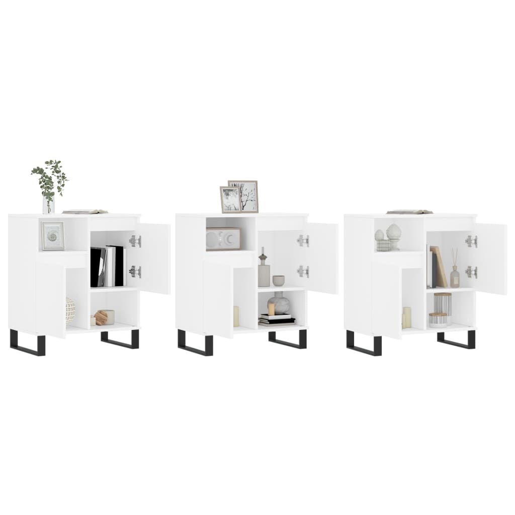 Credenze 3 pz Bianco in Legno Multistratocod mxl 125732