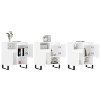 Credenze 3 pz Bianco Lucido in Legno Multistratocod mxl 101409