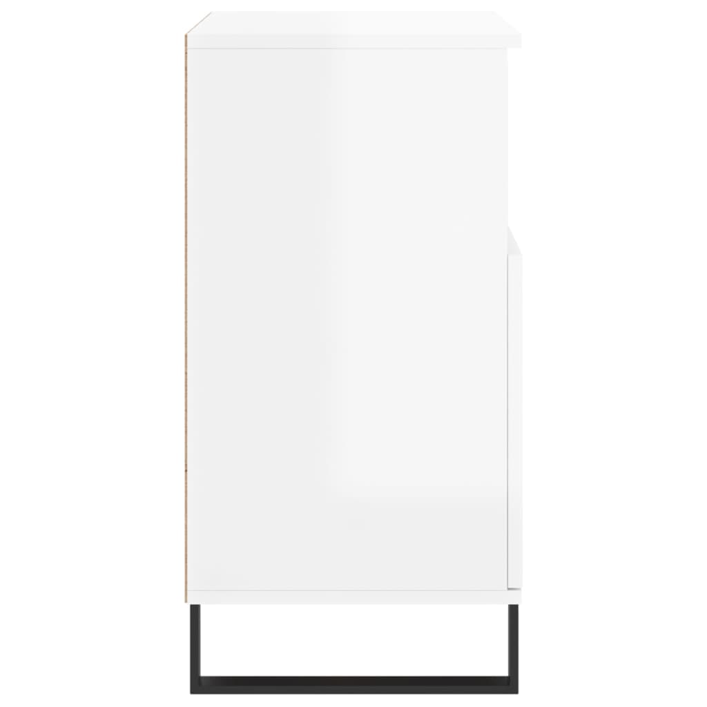 Credenze 3 pz Bianco Lucido in Legno Multistrato 3190159