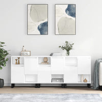 Credenze 3 pz Bianco Lucido in Legno Multistratocod mxl 101409