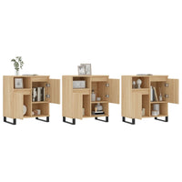 Credenze 3 pz Rovere Sonoma in Legno Multistratocod mxl 125335