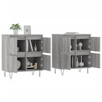 Credenze 2 pz Grigio Sonoma in Legno Multistrato 3190179
