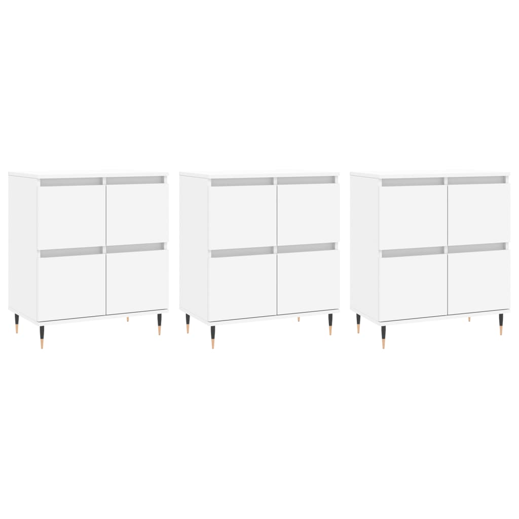 Credenze 3 pz Bianco in Legno Multistrato 3190189