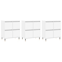 Credenze 3 pz Bianco in Legno Multistrato 3190189