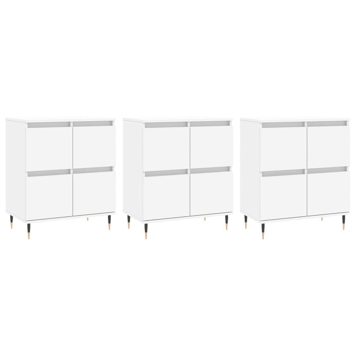 Credenze 3 pz Bianco in Legno Multistrato 3190189