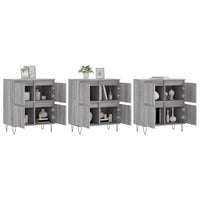 Credenze 3 pz Grigio Sonoma in Legno Multistrato 3190203
