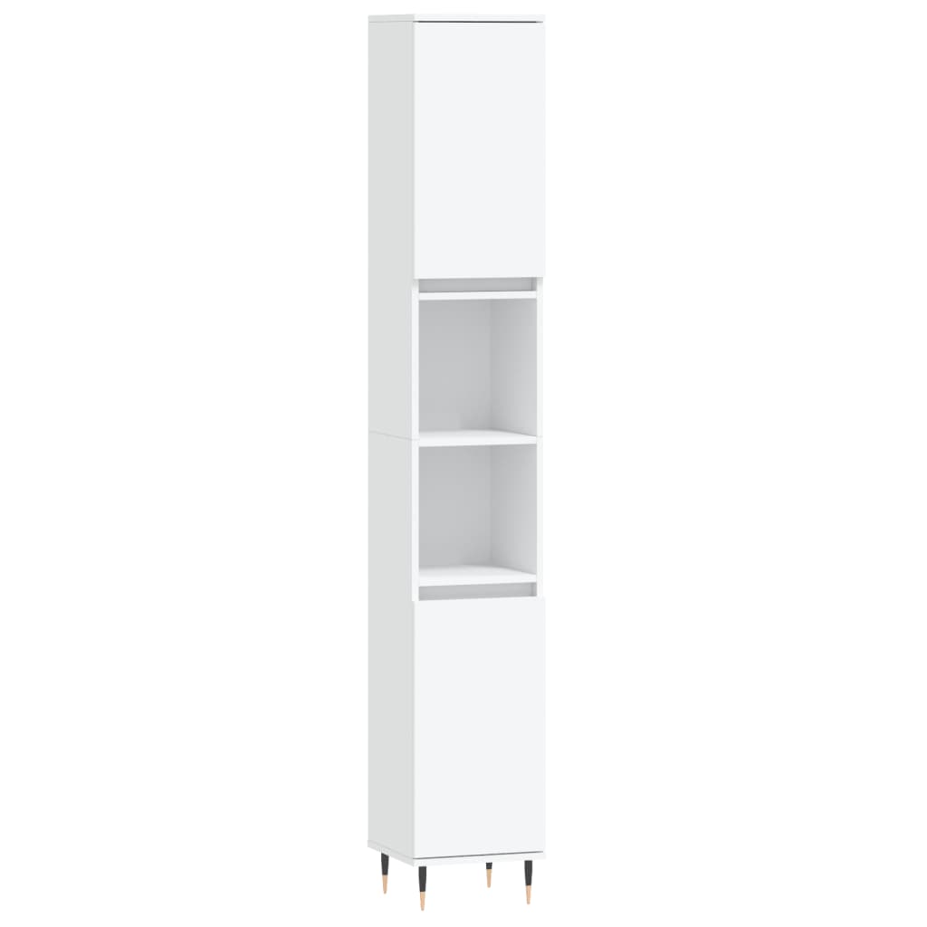 Set Mobili da Bagno 3 pz Bianco in Legno Multistrato 3190213
