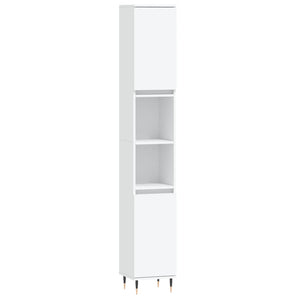 Set Mobili da Bagno 3 pz Bianco in Legno Multistrato 3190213