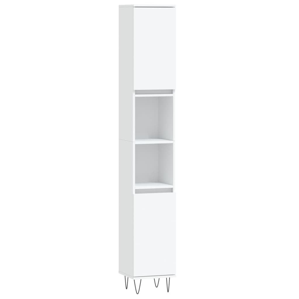 Set Mobili da Bagno 3 pz Bianco in Legno Multistrato 3190221