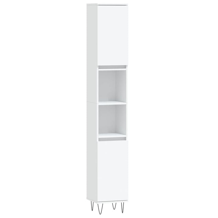 Set Mobili da Bagno 3 pz Bianco in Legno Multistrato 3190221