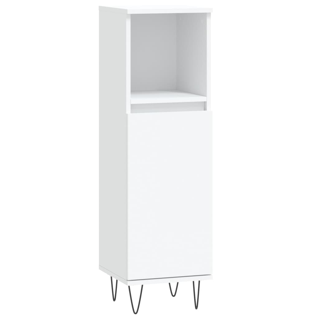 Set Mobili da Bagno 3 pz Bianco in Legno Multistrato 3190221