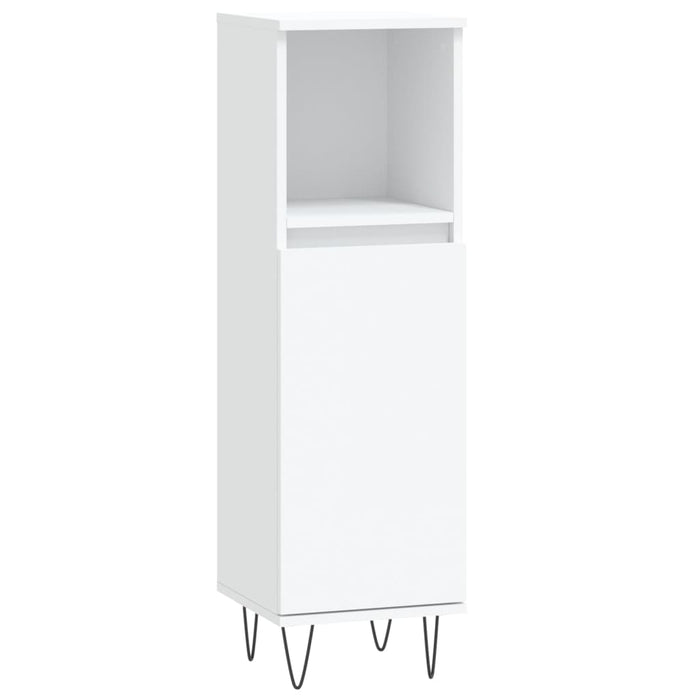 Set Mobili da Bagno 3 pz Bianco in Legno Multistrato 3190221